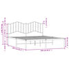 vidaXL sengeramme med sengegavl 160x200 cm metal hvid