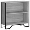 vidaXL bogreol 80x31x74,5 cm konstrueret tr&aelig; gr&aring; sonoma-eg