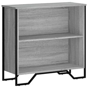 vidaXL bogreol 80x31x74,5 cm konstrueret tr&aelig; gr&aring; sonoma-eg