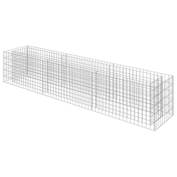 vidaXL gabion-højbed 270x50x50 cm galvaniseret stål