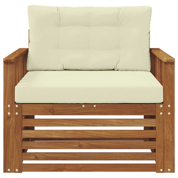 vidaXL Udend&oslash;rs sofagruppe Soli Akacietr&aelig; og polyester Naturfarvet