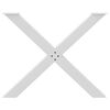 vidaXL spisebordsben X-formet 2 stk. hvid 90 x (72-73) cm st&aring;l