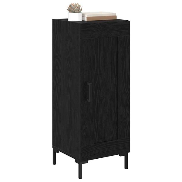 vidaXL Sideboard Olden Sort eg 34,5 x 34 x 90 cm Ingeni&oslash;rt tr&aelig; og jern