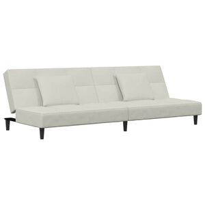 vidaXL 2-personers sovesofa med 2 puder fl&oslash;jl bl&aring;