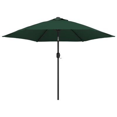 parasol grøn 3 m stålstang