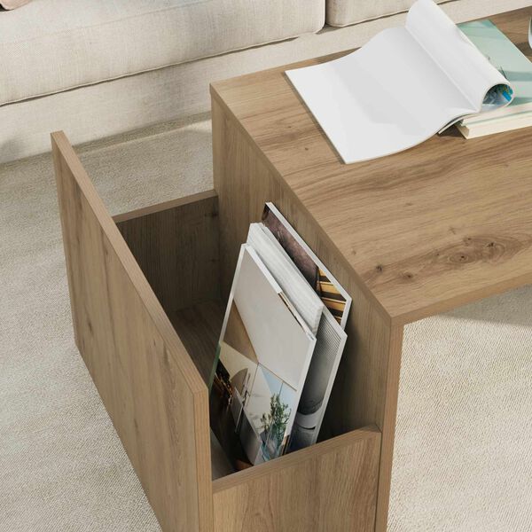 vidaXL Sofabord Artisan Egetr&aelig; 90 x 45 x 35 cm Konstrueret tr&aelig;