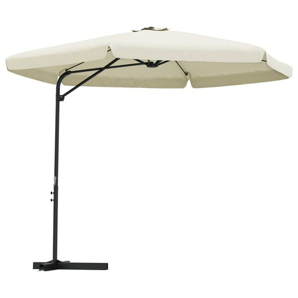 vidaXL parasol med st&aring;lstang 300 cm sandhvid