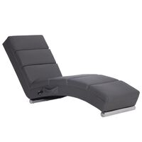 vidaXL chaiselong med massagefunktion kunstlæder grå