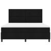 vidaXL Box spring seng med madras med LED Sort 180 x 200 cm Stof