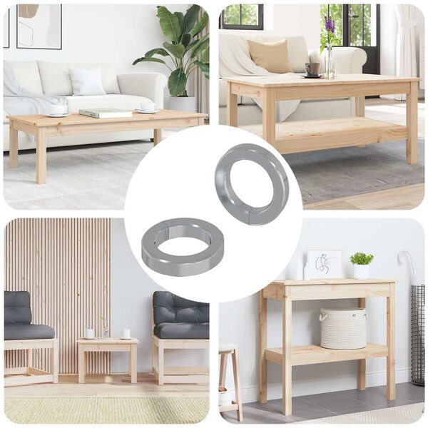 vidaXL Fjedervasker 2 pcs Hvid 13 x 1 mm Jern