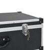 vidaXL CD-kasse til 80 CD'er aluminium ABS sort