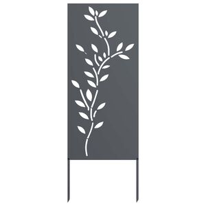 vidaXL Have privatliv sk&aelig;rm Antracit 50 x 140 cm Koldvalset st&aring;l