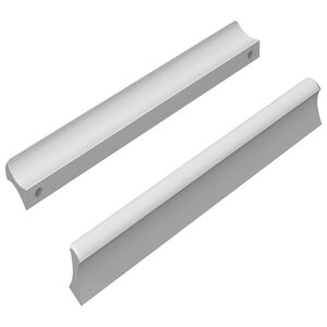 vidaXL H&aring;ndtag Ensfarvet 2 stk. S&oslash;lv 105.7 x 7.4 x 15.5 mm Aluminium