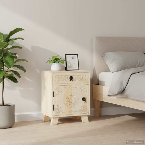 vidaXL sengebord 40x30x50 cm massivt mangotr&aelig;