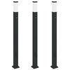 vidaXL pullertlamper med sensor og stikkontakt 3 stk. 110 cm sort IP44