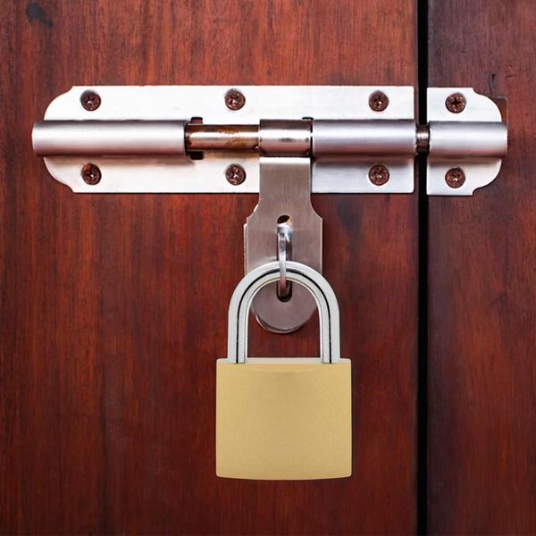 vidaXL U-l&aring;s med n&oslash;gler 100 pcs Messing Jern