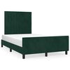 vidaXL sengeramme uden madras 120x190 cm fl&oslash;jl m&oslash;rkegr&oslash;n