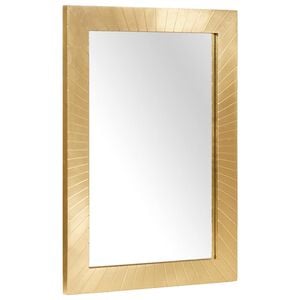 vidaXL Badev&aelig;relsesspejl Guld 50 x 2,5 x 70 cm Glass og fast mango tr&aelig;