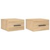 vidaXL v&aelig;gh&aelig;ngte sengeborde 2 stk. 35x35x20 cm sonoma-eg