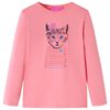 Lang&aelig;rmet T-shirt til b&oslash;rn str. 128 lyser&oslash;d