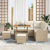 vidaXL Havesofa Sæt 8 pcs Beige polyrattan