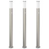 vidaXL pullertlamper med sensor 3 stk. 110 cm rustfrit st&aring;l IP44