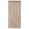 vidaXL flueforhæng 90x200 cm chenille beige og mørkebrun