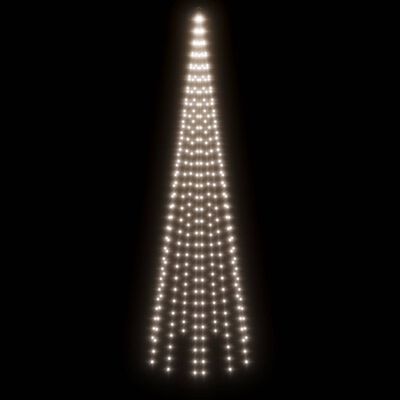 vidaXL juletræ til flagstang 310 LED'er 300 cm koldt hvidt lys