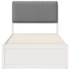 vidaXL Sengestel med Polstret Hovedgavl Lysegr&aring; 90 x 200 cm