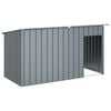 vidaXL hundehus med tag 196x91x110 cm galvaniseret st&aring;l antracitgr&aring;