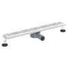 vidaXL Bruseafl&oslash;b Linje Design med 360&deg; Siphon S&oslash;lv 70 cm