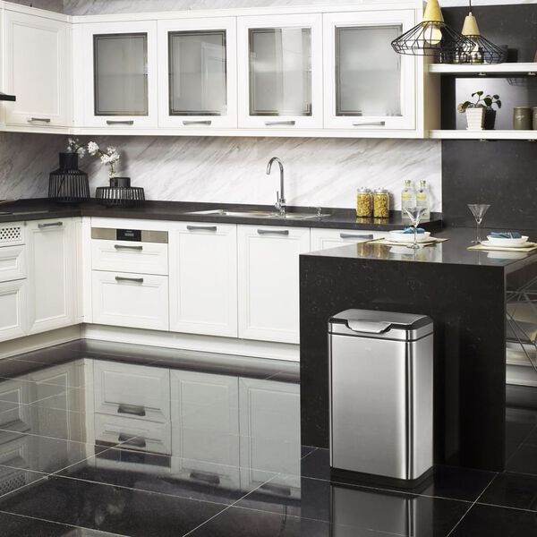 EKO affaldsspand Touch Bar Pro 2x20 l mat s&oslash;lvfarvet