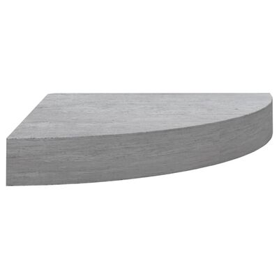vidaXL hjørnehylder 2 stk. 25x25x3,8 cm MDF betongrå