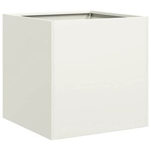 vidaXL plantekasse 40x40x40 cm koldvalset st&aring;l hvid