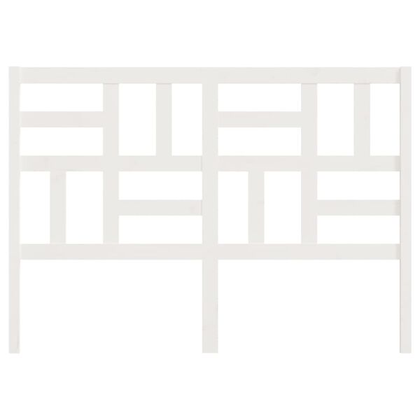 vidaXL sengeg&aelig;rde 146x4x104 cm massivt fyrretr&aelig; hvid