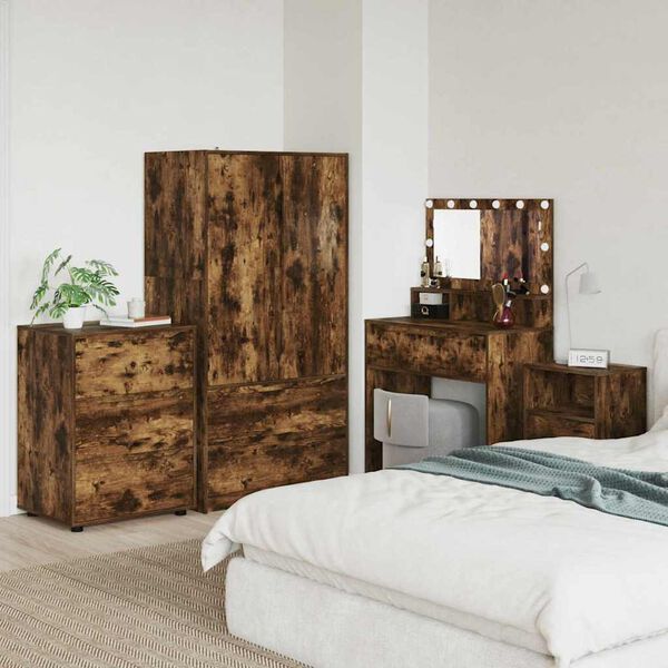 vidaXL Opbevaringsskab R&oslash;get eg 60 x 48 x 81 cm Konstrueret tr&aelig;