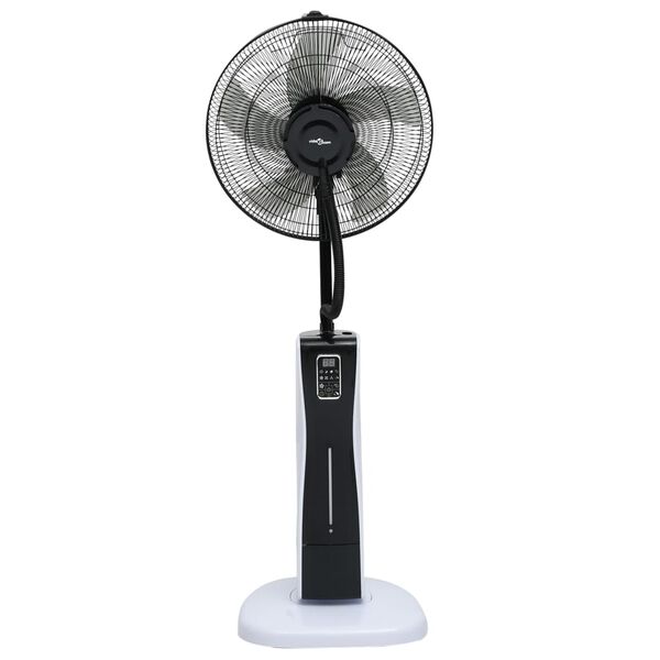 vidaXL gulvventilator med vandt&aring;ge fjernbetjening sort og hvid