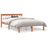 vidaXL sengeramme uden madras 135x190 cm massivt fyrretr&aelig; brun