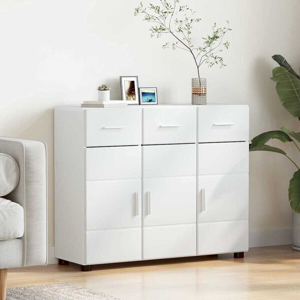 vidaXL Sideboard FLORIN Hvid 88,5 x 30,5 x 73 cm Konstrueret tr&aelig;