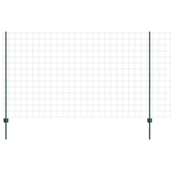 vidaXL Hegn med post Gr&oslash;n 1,4 x 10 m St&aring;l og PVC