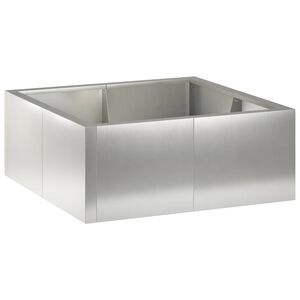 vidaXL St&oslash;ttemur 4 stk. 100 x 100 x 30 cm Rustfrit st&aring;l S&oslash;lv