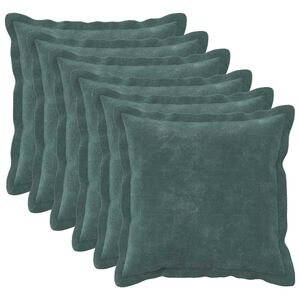 vidaXL Pude 6 stk. HOUTEN Hav Bl&aring; 30 x 30 cm Mikrofiber Fleece