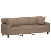 vidaXL 3-personers sofa m. puder hynder 180 cm kunstlæder cappuccino