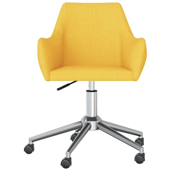 vidaXL drejelige spisebordsstole 2 stk. stof gul