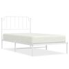 vidaXL sengeramme med sengegavl 100x190 cm metal hvid
