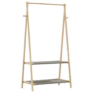vidaXL t&oslash;jstativ med hylder 96x45,5x150,5 cm bambus