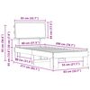 vidaXL Sengestel med Polstret Hovedgavl Lysegr&aring; 80 x 200 cm