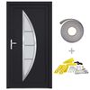 vidaXL hovedd&oslash;r 98x208 cm PVC antracitgr&aring;
