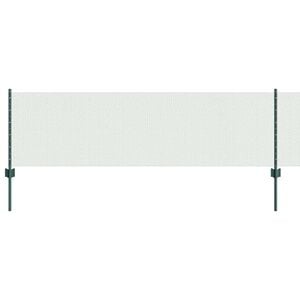 vidaXL Sekskantet hegn med stolpe 25 x 0,6 m PVC-belagt st&aring;l Gr&oslash;n Mesh