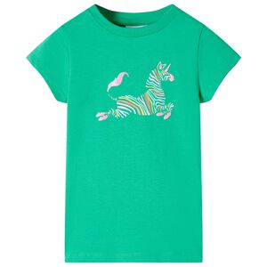 vidaXL T-shirt til b&oslash;rn str. 116 gr&oslash;n